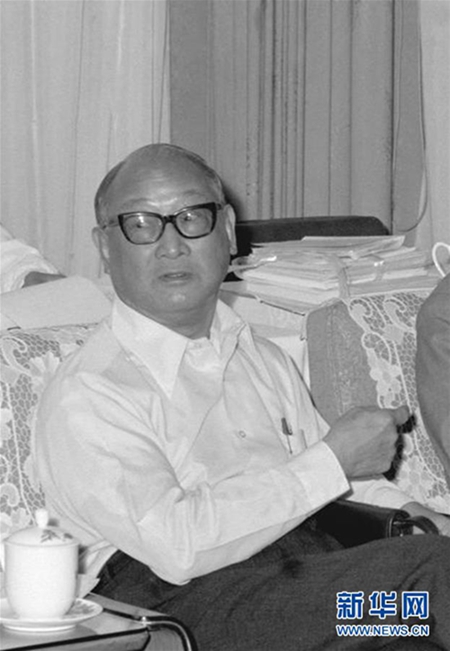 这是王宽诚资料照片。新华社记者 黄景达 摄